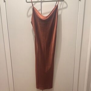 Chic Strapless Copper Dress